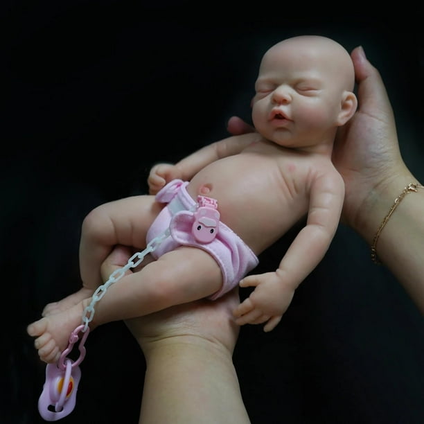 Muñeca Reborn MYREBABY, completamente de silicona, 30 cm, realista para niña