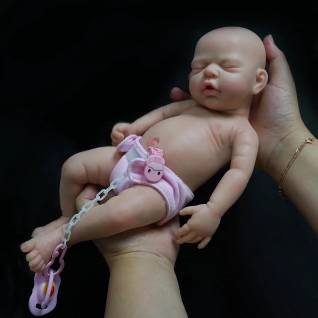 Muñeca Reborn MYREBABY, completamente de silicona, 30 cm, realista para niña