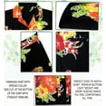 thumbnail image 4 of HAPPY BAY Men's Funky Beach Party Tropical Floral Shirts Short Sleeve Button Down Hawaiian Shirt for Men L Apricot, Retro Hibiscus, 4 of 6