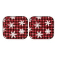 thumbnail image 7 of Xecao Snowflakes On A Buffalo Plaid Christmas for Foldable Car Sun Shades (2-Pack) offer sun protection with an easy-fold design for convenient windshield shading., 7 of 7
