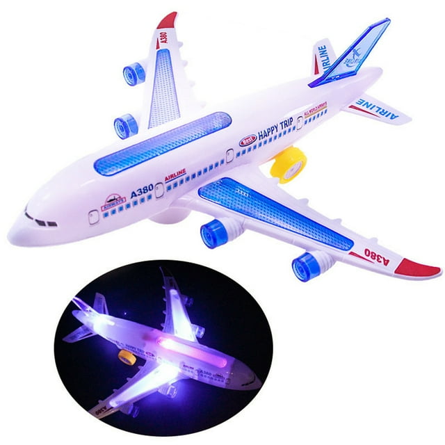 Avión de Juguete ANGGREK Eléctrico Blanco para Juego