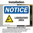 thumbnail image 3 of (2 Pack) Laboratory Area Sign With Symbol OSHA Notice Sign 14 Inch X 10 Inch Vinyl Label Decal Sticker Weather Resistant, UV Protected for Workplace, Business, and Construction Site,, 3 of 7