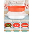 thumbnail image 4 of Moyic Vaporera para microondas de PP de grado alimenticio, vaporera de plástico para verduras, cesta para cocinar al vapor para el hogar, oficina, Herramientas y accesorios para hornear Moyic HA004967-00, 4 of 6