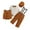 Brown, variant on Kid Toddler Boys Clothes Boy Set Baby Dot Printed Long Sleeve Bodysuit Solid Color Vest Suspender Pants With Hat 4Pc Children Two Pieces Clothing Pants Sets 0-6 M