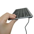 thumbnail image 4 of IKKEGOL 10085BW Mini USB Slim Wired 78 Key Small Super Thin Compact Keyboard- Black & Silver, 4 of 8