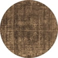thumbnail image 1 of Ahgly Company Indoor Round Oriental Brown Industrial Area Rugs, 4' Round, 1 of 4