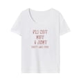 thumbnail image 4 of Camiseta de mujer de verano Tops Regular Fit Streetwear Camiseta de cuello redondo para desplazamientos S, 4 of 9