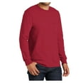 thumbnail image 4 of Yellow Rooster Mens Tall Long Sleeve Essential Pocket Tee Red 4XLT, 4 of 4