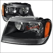 Spec-D Tuning 2LH-GKEE99JM-SY Euro Headlights with Black Housing for 99 to 04 Jeep Grand Cherokee, 11 x 19 x 20 inch