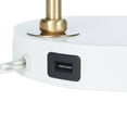 thumbnail image 5 of SAFAVIEH Felton 21 in. Art Deco Table Lamp with USB Port, Gold/White, 5 of 8