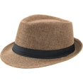 thumbnail image 1 of Sombrero Panamá de los años 20 para hombre - Sombrero Fedora de gánster de la mafia Accesorios para disfraz de Gatsby Talla única, 1 of 5