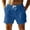 Blue, variant on Mens Linen Shorts Casual Breathable Hiking Shorts with Pockets Classic Golf Drawstring Waist Sweatpant Summer Beach Outfits