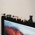 thumbnail image 3 of 5 Pc Mini Cat Figurines Set, Resin Kittens for Monitor & Desk, Garden Decor, 3 of 6