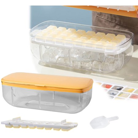 1s Demoulding & Ice-Making Box, Stackable Ice Cube Trays, Ice Cube Tray ...