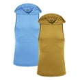 thumbnail image 4 of Coshow Men's 2 Pack Workout Hooded Tank Tops Bodybuilding Muscle Cut Off T Shirt Sleeveless Gym Hoodies, 4 of 9
