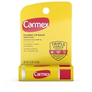 Carmex Classic Medicated Lip Balm Stick, Lip Moisturizer, SPF 15, 1 Count