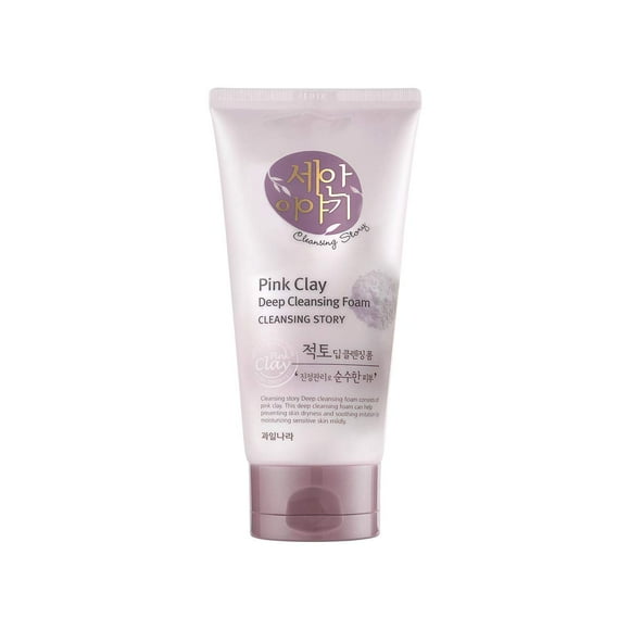 Kwailnara Cleansing Story Limpieza facial profunda en espuma natural - Arcilla rosa