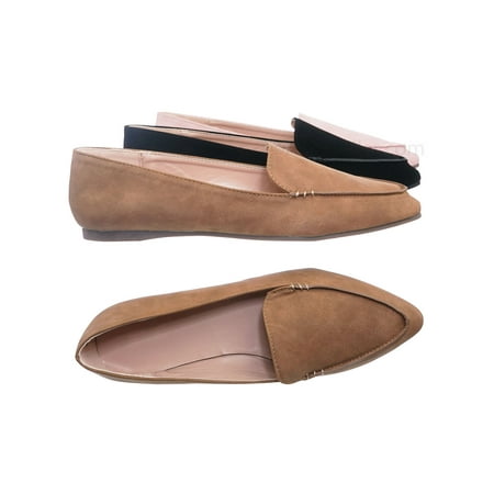 Arrow19 by Forever Link, Pointed Toe Flat Loafer - Women Ballet Slippers Slide On