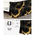 thumbnail image 3 of Black Gold Bed Skirt Marble Luxury Abstract Abstract Fluid Texture Bed Skirts Queen Size 16 Inch Drop, Wrap Around Dust Ruffle&nbsp;Bedskirt with Adjustable Elastic Belt for Queen Size Beds, 3 of 7
