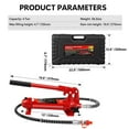 4 Ton Porta Power Kit Portable Hydraulic Jack with Oil Hose Auto Body