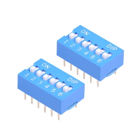 2Pcs Blue DIP Switch Horizontal 1-6 Positions 2.54mm Pitch for Circuit PCB price history on PriceWatchPro