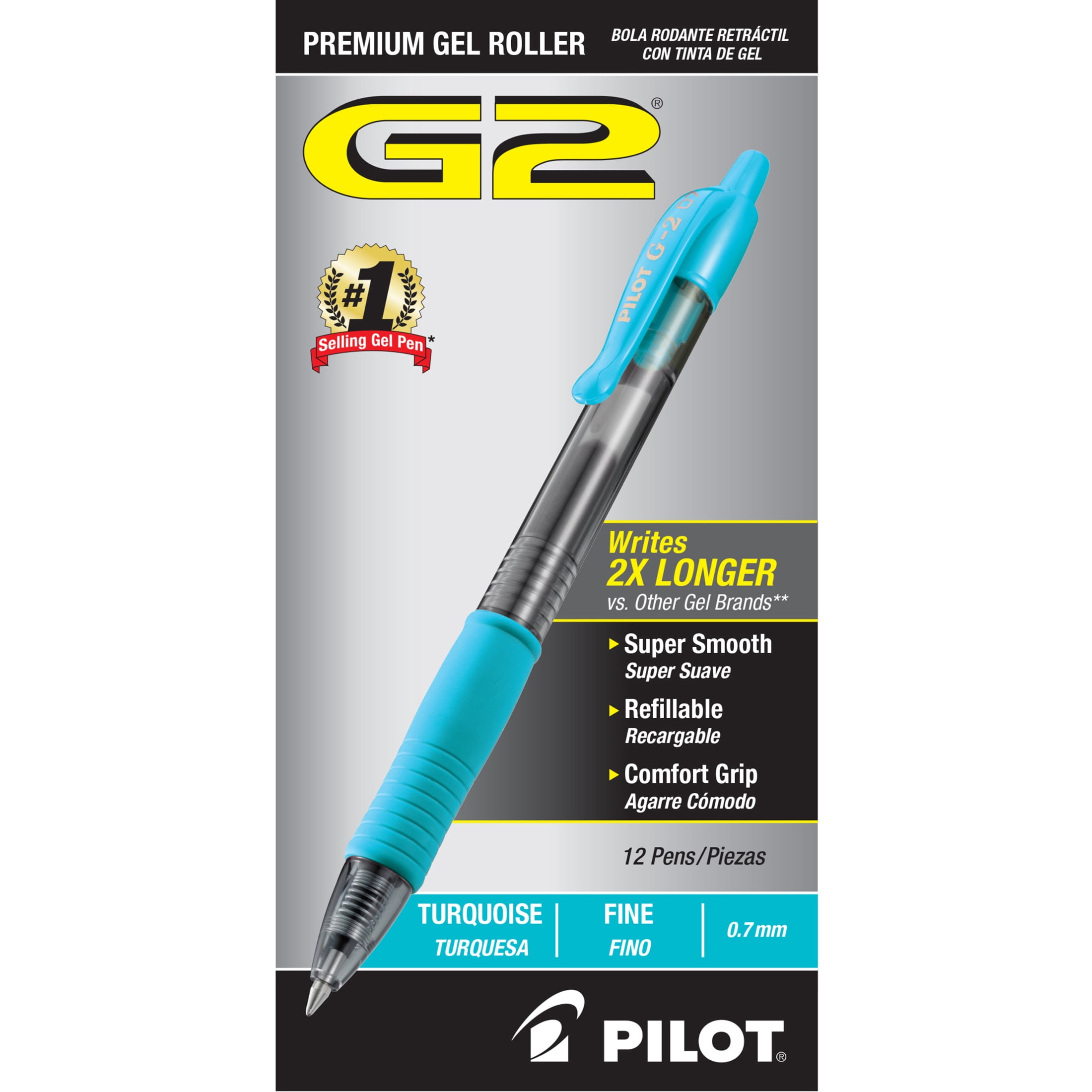 Pilot, PIL31176, G2 -7 Retractable Gel Roller Pens, 12 / Dozen