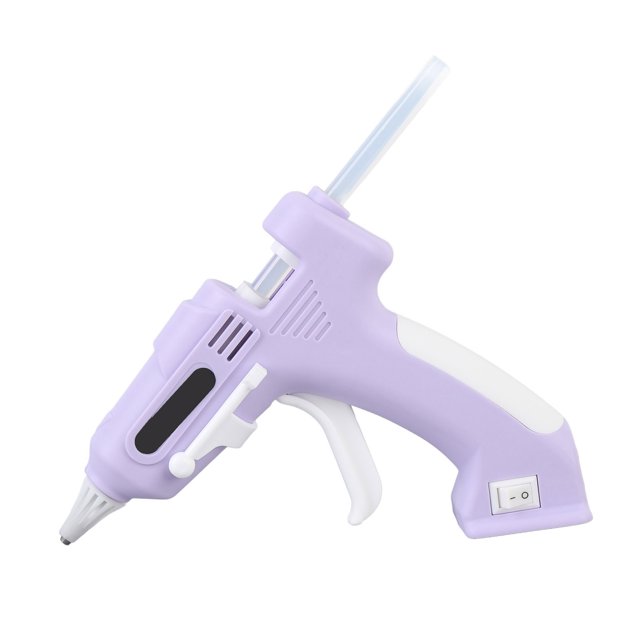 Pistolet à Colle Chaud Sans Fil, Kit de Colle Chaude Électrique à Préchauffage Rapide avec 10 Bâtons de 7mm Haute Adhérence, Distribution Automatique, Mini Pistolet à Colle Chaude pour Enfants Bricolage École Bricolage Réparations Rapides Maison