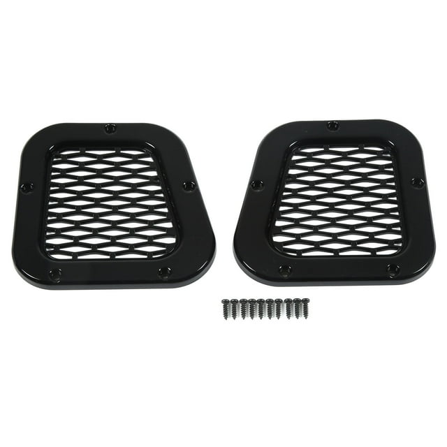 BOROCO Rejilla De Entrada De Aire Lateral, Cubierta De Rejilla De Ventilación De Entrada De Aire Lateral Delantera, Repuesto Negro Brillante para Land Rover Defender 2004‑2019