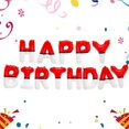 thumbnail image 1 of Guirnalda de Fiesta Aijoso Feliz Cumpleaños Globos Rojos y Blancos, 1 of 7