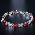 thumbnail image 5 of Elegant Chamgpagne Cubic Zircon Austrian Crystal Charm Bracelet for Brides Women, 5 of 9
