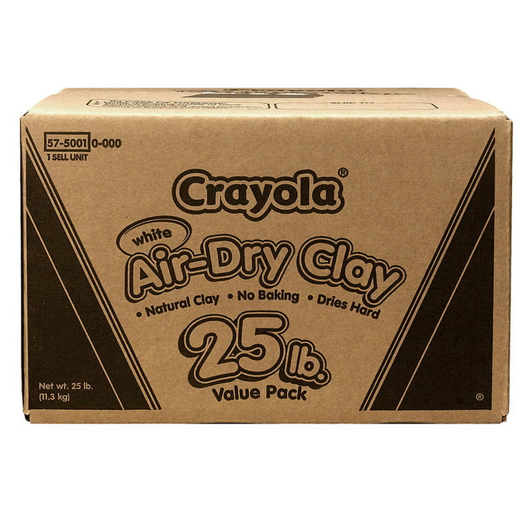 Crayola Air Dry Clay, White, Modeling Clay for Kids, Back to School Crafts,  25lb