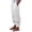 White, variant on XIAONU Womens Pants baggy Lace And Line Embroidery pleasure Sweatpants Soild Color Cropped Elastic Waist Trousers