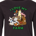 thumbnail image 4 of Inktastic I Love My Farm with Happy Farm Animals Long Sleeve Youth T-Shirt, 4 of 5