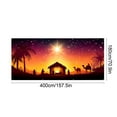 thumbnail image 2 of A Large Christmas Garage Banner For Outdoor Decorations Party Background And Festive Scene Setup Made From Durable Polyester Material With Vibrant Graphics, 2 of 7