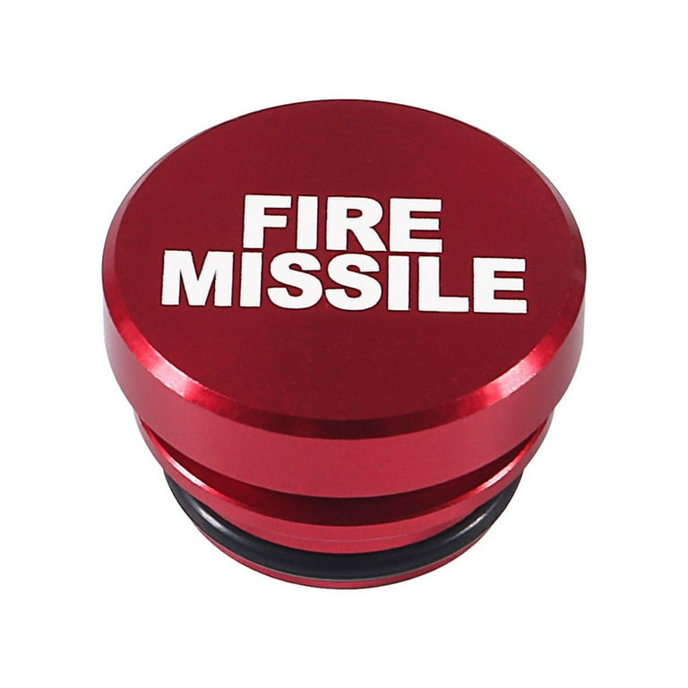 New 12V Universal Missile Button Car Accessories Fire Eject Button Plug  Cigarette Lighter Cover RED 2