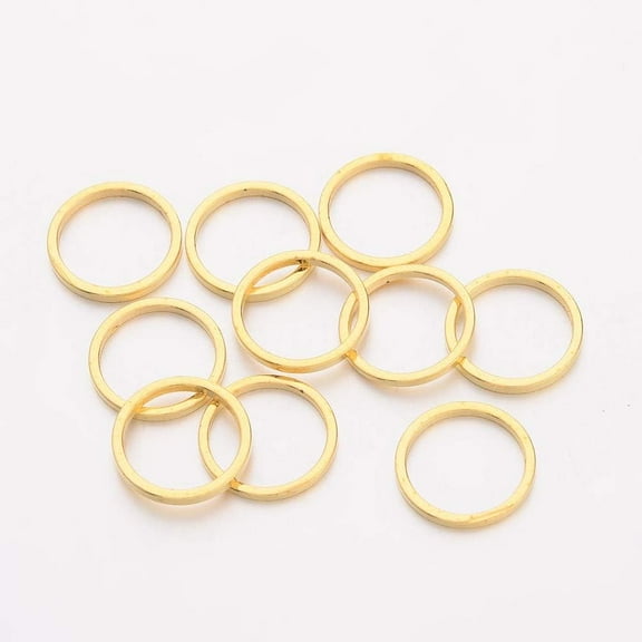 Brass Linking Rings Golden 10x1mm Brass
