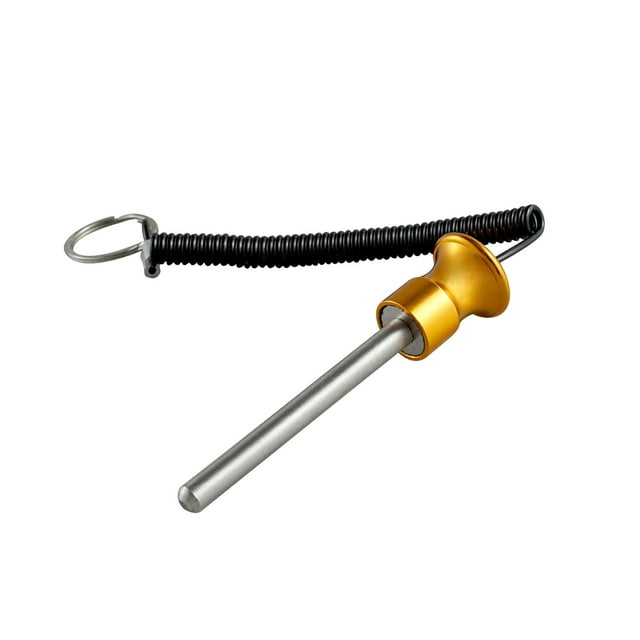 Weight Stack Pin with Pull Rope Locking Cable Gym Equipment Replacement Part Yellow 8mmx80mm