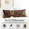 thumbnail image 3 of Paisley Long Body Pillow Cover - Vintage Bohemian Floral Print, Soft & Breathable Ethnic Fabric, Hidden Zipper, 20"x54" - Elegant Home Decor Gift for Side Sleepers & Pregnancy Support, 3 of 7