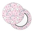 thumbnail image 2 of Kdxio Cute Rabbit Flower Print Stool Covers Round,Stretch Round Bar Stool Covers Washable Bar Stool Cushion Slipcover for 12-15 Inch Chair, 2 of 7