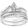 1/4 Carat T.W. Diamond Sterling Silver Bridal Set
