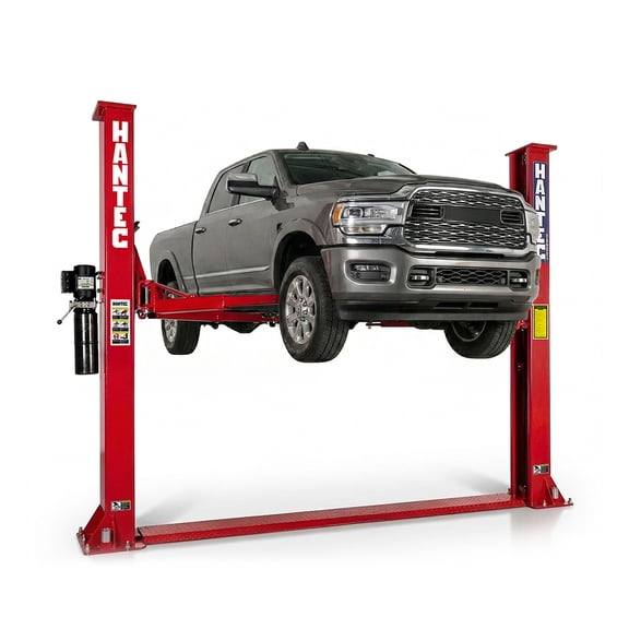 Rampa Hidráulica Automotriz 2 Postes HANTEC 10,500 Lbs 220V Rojo