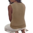 thumbnail image 5 of Womens Summer Sweater Vest Sleeveless Ribbed Knit Tank Tops Going Out Casual Basic Scoop Neck Tshirt, 5 of 6