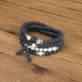thumbnail image 3 of COAI Howlite Matte Onyx 108 Mala Beads Yin Yang Prayer Bracelet Necklace, 3 of 4