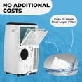 thumbnail image 5 of 14,000 BTU (10,000 BTU DOE) Portable Air Conditioner Cools 700 Sq. Ft. with Dehumidifier and LCD Remote in White, 5 of 15