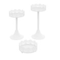 thumbnail image 3 of 3 piezas Soporte para cupcakes Bandeja de postres Centro de mesa de metal Soporte para pasteles para Blanco, 3 of 9