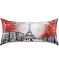 thumbnail image 3 of Paris Tower Street Satin Pillowcase for Hair and Skin Silk Pillowcase Soft Sleeping Pillow Covers Smooth Cooling Pillowcase with Envelope Closure Size Standard 20x26 in Home Decor Gifts, 3 of 7