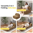 thumbnail image 2 of SDJPOI Folding Sofa Bed with Head & Lumbar Pillow, 3-in-1 Convertible Sofa Bed for Adults, Comfy Corduroy Couch Bed for Apartment,Office, Living Room & Bedroom, 2 of 10