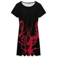 thumbnail image 3 of BE MY LOBSTER Dress Fashion Beach Short Sleeve Dresses Female Party Printed Sundress, 3 of 7