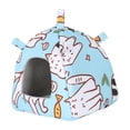thumbnail image 2 of Casita colgante para pájaros, nido para loros, cama acogedora para hámsteres, escondite de mesa para mascotas, accesorio versátil, forrado de felpa, Gato, 2 of 8