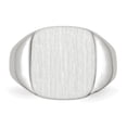 thumbnail image 4 of Auriga 14K White Gold 13.5x14.5 mm Closed Back Signet Ring for Mens Size 10, 4 of 6